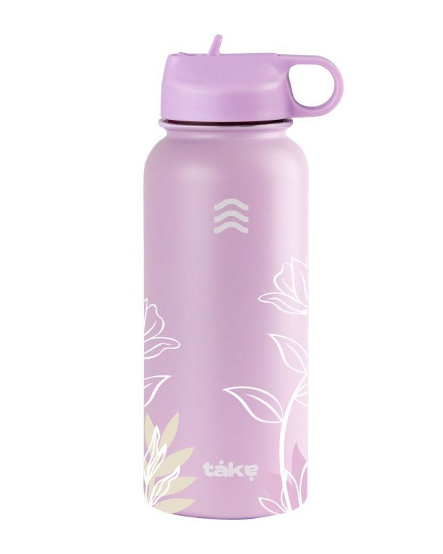 BOTELLA SPORT 900 "TAKE BLOOM" LILA
