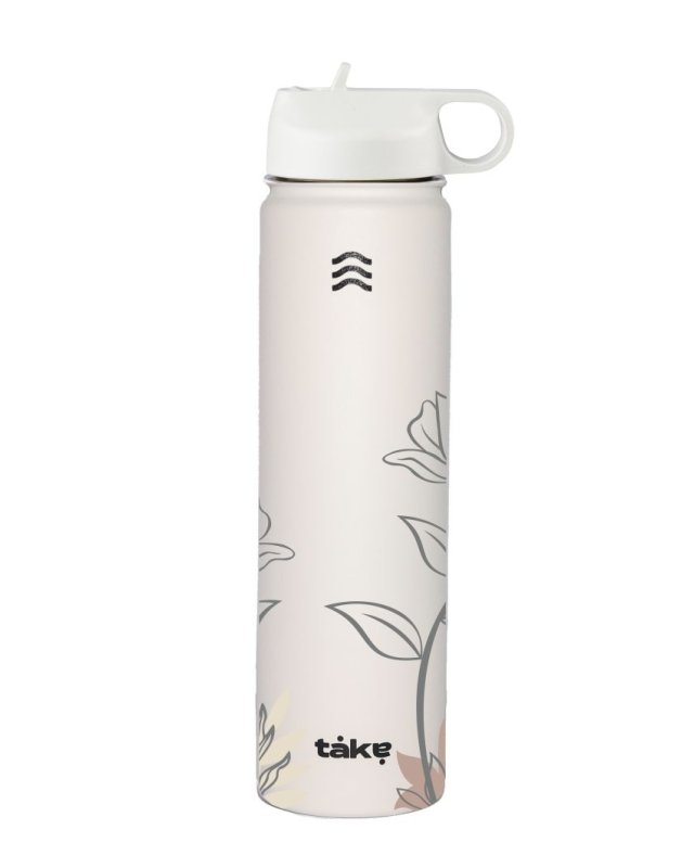BOTELLA SPORT 700 "TAKE BLOOM" BLANCO